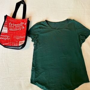 Lululemon hunter green t-shirt